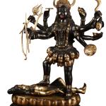 Brass Large Kali Mata Sculpture | 33" Amavasya Sky Black Edition | 35kg Sacred Masterpiece | Temple Grade Art | Jaipurio